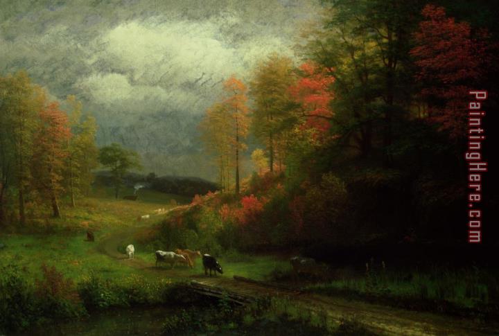 Albert Bierstadt Rainy Day in Autumn